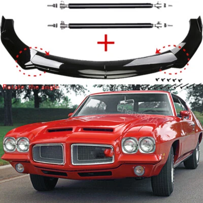 For Pontiac GTO 2004 2005 2006 Front Bumper Lip Splitter Spoiler w/ Strut Rods Foto 1 de 4