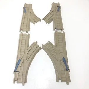 Thomas & Friends Train Track Lot of 4 Tan 2 Left & 2 Right Switch Y Replacements - Picture 1 of 8