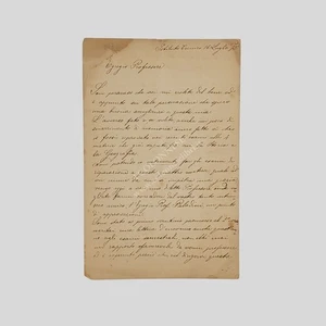 Onorato Fava alunno Istituto Tecnico Lettera autografa firmata Napoli 1875 rara - Picture 1 of 2
