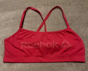 Reebok Seamless Red Strappy Bralette Girls Size Large 12-14 + FREE GIFT - Picture 1 of 5