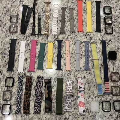 Apple Watch Series 5 40mm GPS/Cell Space Gray Alum + 27 Straps/14 Face Bumpers - Image 1 of 4