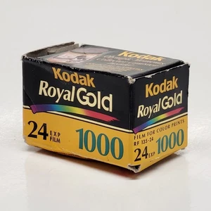 Kodak Royal Gold 24 Exposure 1000 Kleinbildfilm Neu Alt 12/1997 ungeöffnete Box - Bild 1 von 5