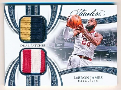 2024-25 Flawless LeBron James Dual Patches Patch #DP-LJC (08/25) - Image 1 of 2