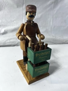 German Wood Figure Innkeeper X-más Smoker Freiberger Beer Seller Rauchermann - Picture 1 of 20