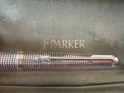 Parker 75 Stift Füllfederhalter Silber Massiv Sonnet Plated Gold Feder Gold - Bild 1 von 4