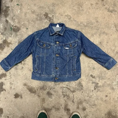 Chaqueta vaquera vintage Lee Riders para niños jóvenes talla 15 camionero hecha en EE. UU. Foto 1 de 4