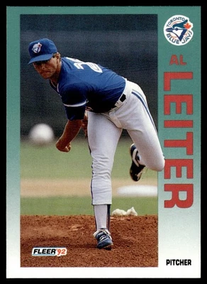 1992 FLEER AL LEITER #334 TORONTO BLUE JAYS 439 - Image 1 of 2
