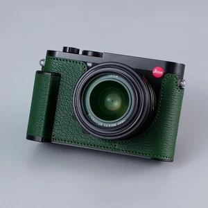 Genuine Leather Camera Bag Case Grip Protect Cover Belt Neck Strap For Leica Q2 - Picture 1 of 45