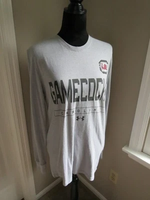 UNDER ARMOUR HEATHERED GRAY UNIVERSITY OF SOUTH CAROLINA GAMECOCKS TOP-SIZE S - Image 1 of 4