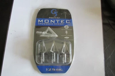 G5 Montec 125 Grain Broadhead 1-1/8” Cutting Dia. 3 Pack - Image 1 of 3