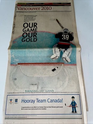 2010 Vancouver equipo de periódicos Canadá oro olímpico NHL HOCKEY FOTO AHL OHL Foto 1 de 4