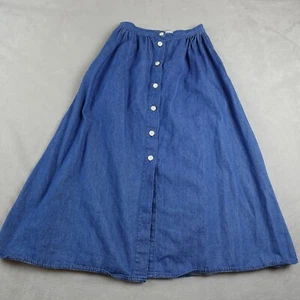 WilliWear Gonna Sportiva Denim Donna 25 W Bottone Blu Vintage Y2K Made in Japan - Foto 1 di 16