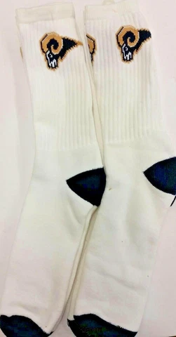 NFL St. Louis Rams Mens Socks Size 10-13 (2 Pairs) #1-2 Cover