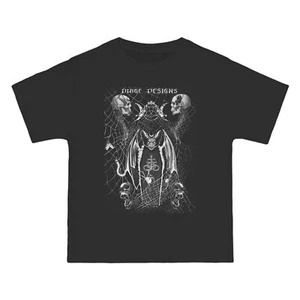 Goth Skull Print T-Shirt, Dark Art Tee, Alternative Clothing, Punk Rock Shirt, - Picture 1 of 10