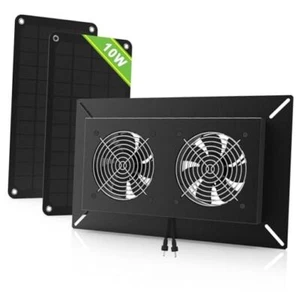 20W Solar Powered Fan Solar Fan with Monocrystalline Panel for Chicken Coops - Picture 1 of 7
