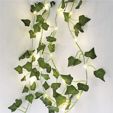 12Pcs Artificial Hanging Garland Plant 2.2M Fake Vine Ivy Leaf Plants Home Decor