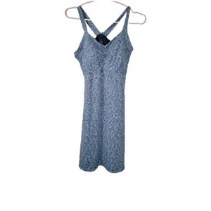 Abito midi PrAna donna tempo libero Amaya blu tinta unita spaziale taglia small A16-2 - Foto 1 di 5