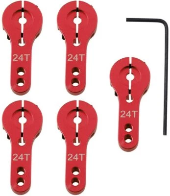 5PCS 24T Aluminum Servo Arm Horn for Hitec RC 1:8 1:10 Model Car (US SELL SHIP) - Image 1 of 4