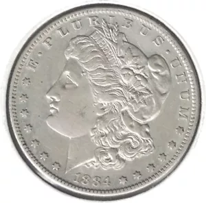 1884 S/S MORGAN SILBER DOLLAR DOUBLE DIE "S" - Bild 1 von 2