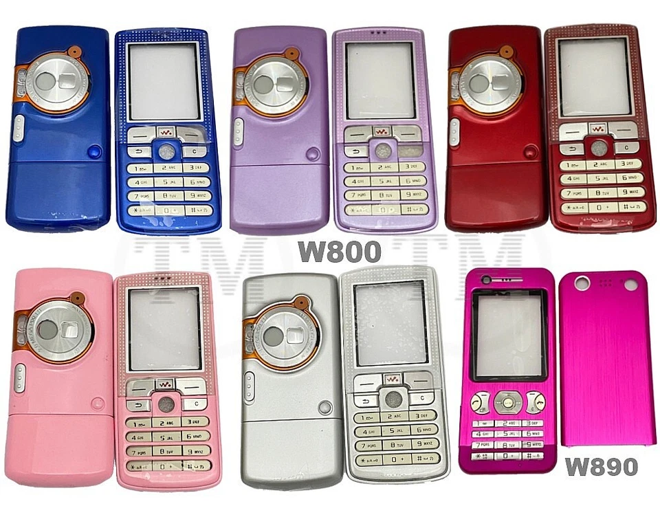 Carcasa Fascia Cuerpo Delantero y Trasero Batería Cubierta y Teclado Sony Ericsson W800i W890 Foto 1 de 1