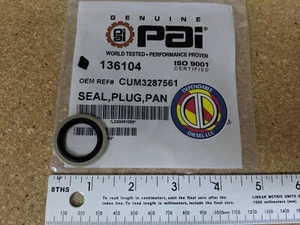 20.45mm Oil Pan Drain Plug Seal for Cummins QSB & ISB. PAI # 136104 Ref# 3287561 - Picture 1 of 10