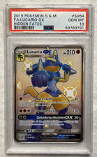 Pokémon Lucario GX SV64/SV94 Shiny Full Art Hidden Fates - PSA 10 Gem Mint