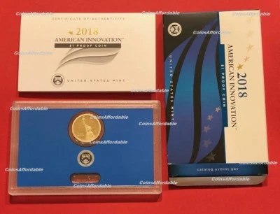 2018 S PROOF American Innovation Dollar $1 in US Mint OGP w/ COA - Image 1 of 4