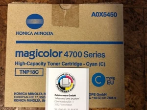 Tóner A0X5450 KonicaMinolta cian TNP18C para magicolor 4700 serie 4750 EN/DN - Imagen 1 de 1