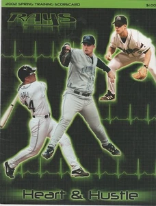 BASEBALL Scorecard (2002) TAMPA BAY RAYS Spring Training (NY Yankees Clemens - Picture 1 of 3