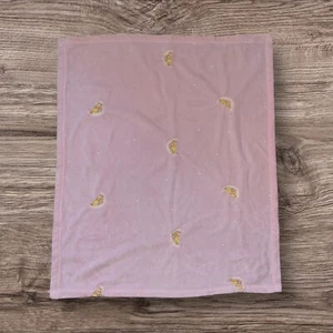 Vintage Disney Baby Pink Winnie the Pooh On Moon & Stars Blanket Security Lovey - Picture 1 of 5