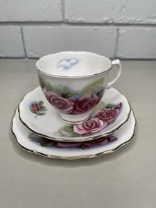Vintage Colclough Floral Rose Teacup And Saucer Trio Set Bone China - England - Picture 1 of 17