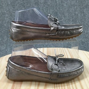 Lauren Ralph Lauren Shoes Womens 7.5 B Briley II Deep Saddle Moccasin Silver - Picture 1 of 17
