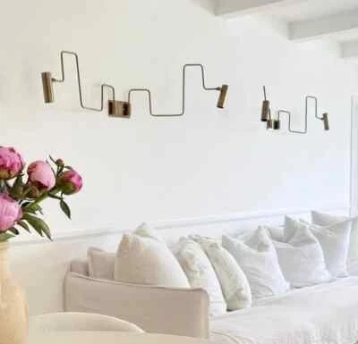 Dual Light Swing Mid Century Light Brass Wall Sconce Antique brass Adjustable - Image 1 of 4