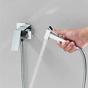Chrom Edelstahl Bidet Brause WC Handbrause Duschkopf Hygiene Duschset Armatur DE - Bild 1 von 8