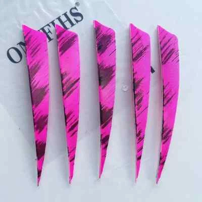 50 Piezas ONTFIHS 5 Pulgadas Escudo Flecha Plumas Tiro con Arco Flechas Tinta Pintura RW LW Foto 1 de 4