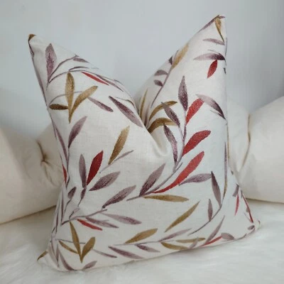  John Lewis Langley Cushion Cover 16”x16” Elegant Embroidered  in Rosehip - Image 1 of 4