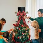 Black Top Hat Christmas Tree Top Topper Foldable Tree Decoration