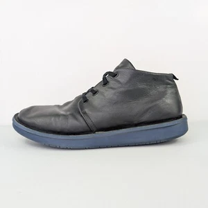Camper Chukka Ankle Boots Mens Size EU 45 US 11 Black Leather Minimalist Blue - Picture 1 of 15
