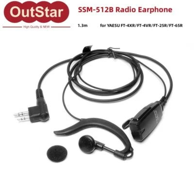 VOX Voice Control Headset Earplug SSM-512B Radio Earphone for YAESU FT-65R - Image 1 of 4