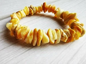 BEAUTIFUL BRACELET, RAW NATURAL BALTIC AMBER/TOFFEE COLOR/ADJUSTABLE SIZE - Imagen 1 de 7