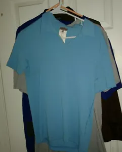 Vintage Versace Classic Bright Blue Elastomero Size M Polo Jersey Ribbed Design. - Picture 1 of 8