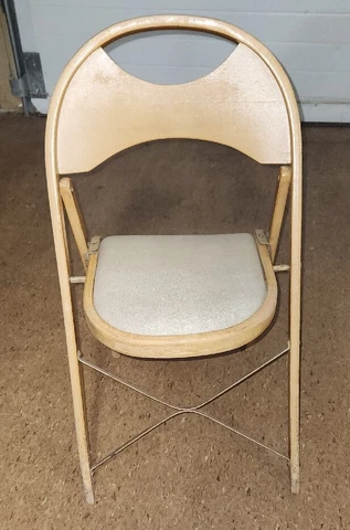 Vintage Chair Folding Louis Rastetter & Sons Solid Kumfort Fort Wayne Ind Cover