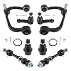 8pc Front Upper Control Arms Tie Rods FOR 2006 2007 2008 F-150 Mark LT 2WD