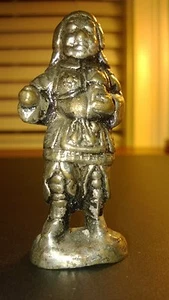 ANTICO "SAMURAI"? STATUA / STATUINA / FERMACARTE ~ METALLO FUSO BIANCO ~ BELLA PATINA ~ - Foto 1 di 8