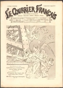 Zeitschrift. Le Courrier Français. Eiffelturm. 1891. Willette, Heidbrinck, Kanjarowa - Bild 1 von 1