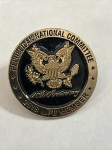 Republican National Committee 40th Anniversary Lapel Pin 2018 Life Member - Picture 1 of 3