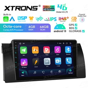 9'' Car Play Stereo GPS Radio Navi 4G Android 14 Qcta-Core 64GB For BMW E53 X5 - Picture 1 of 20