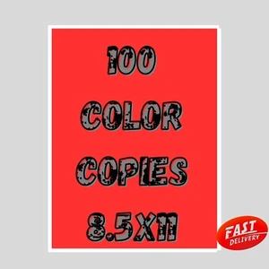 100 volantes impresos personalizados -- 8,5" x 11" -- papel de impresión de copias a color de 28 ib  - Imagen 1 de 2
