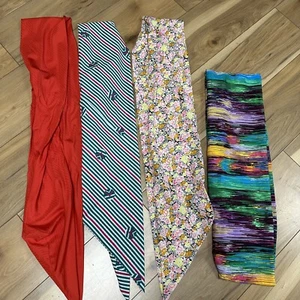 Lote de 4 bufandas de moda para mujer coloridas suaves sedosas sin marca pueden ser caseras - Imagen 1 de 7