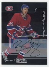 2001-02 Be a Player Signature Series Auto Brian Savage Auto Montreal Canadiens